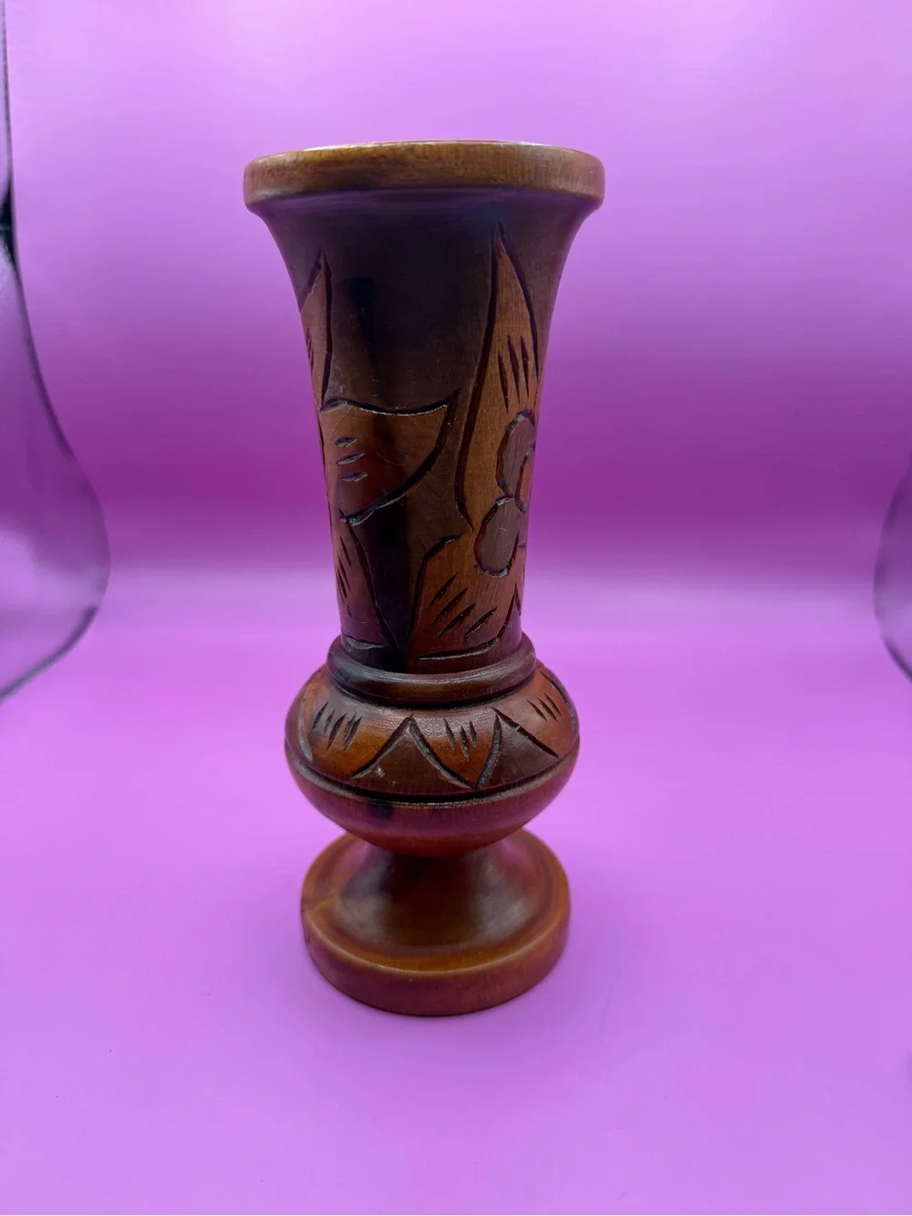 Vintage Wood Vase
